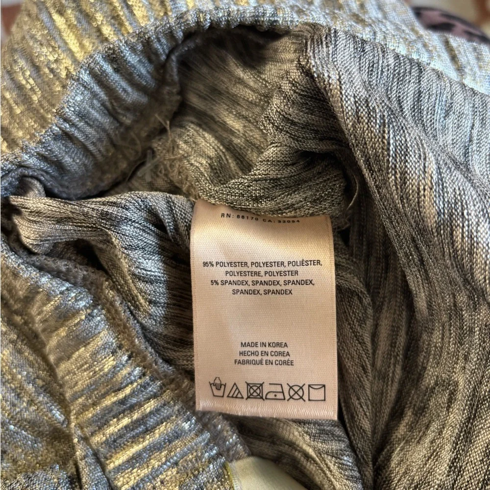 ANTHROPOLOGIE Elevenes Metallic Gold Wide Leg Pants - Picture 6 of 10